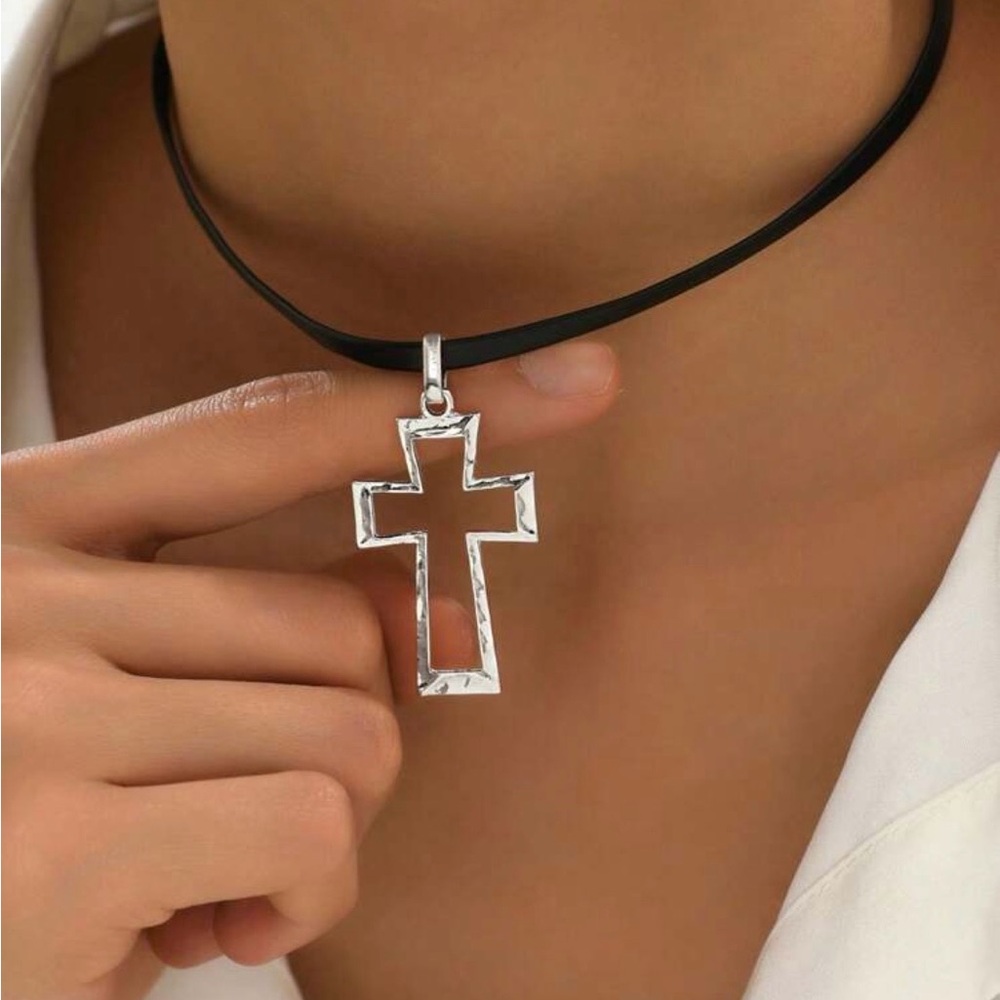 Silver Cross Pendant Necklace